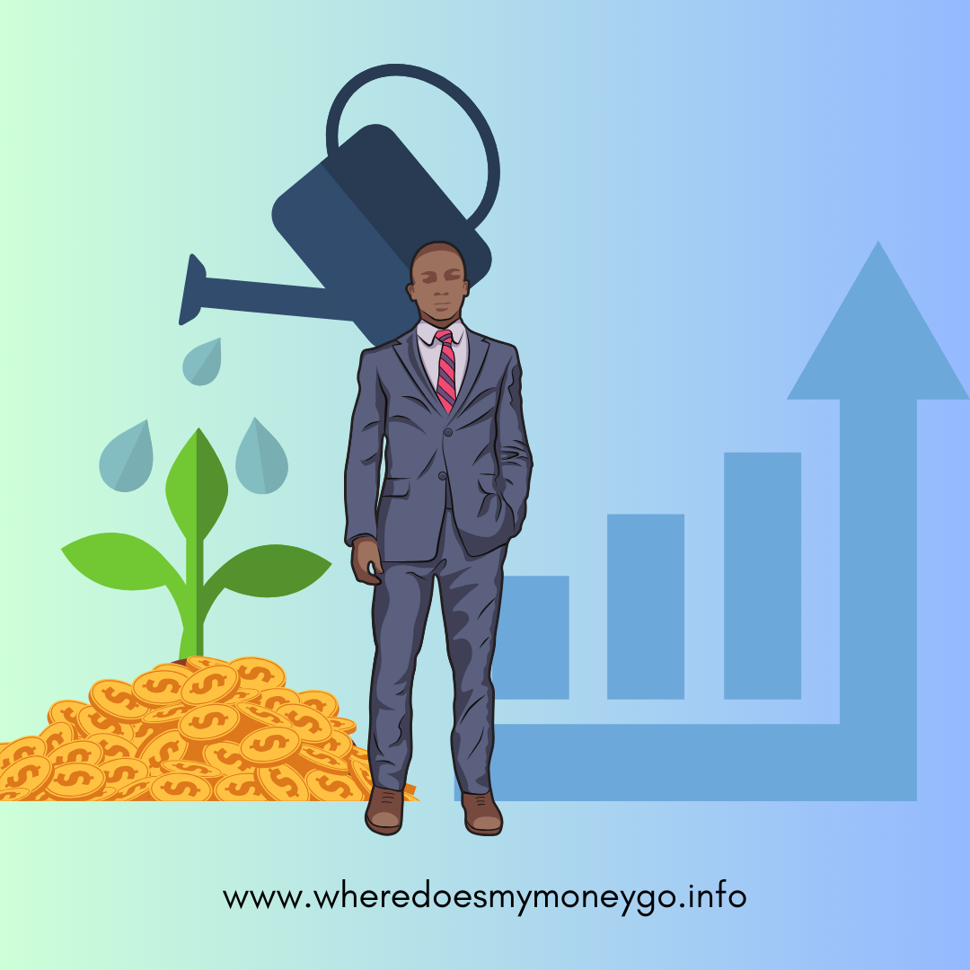a man tending to his finances like a gardener